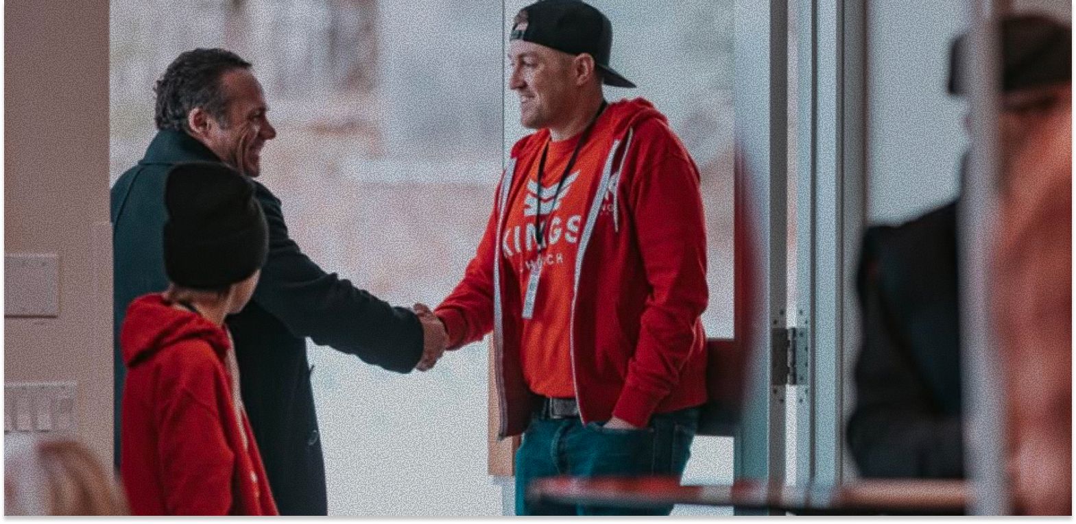 Welcoming people at Kings Church